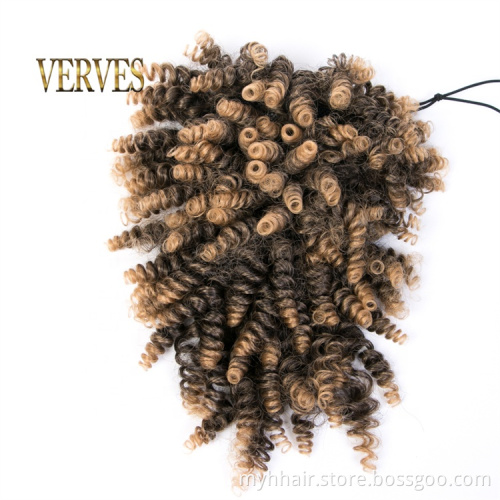 High Puff Afro Kinky Curly Synthetic Ponytail with Bangs Ponytail Hair Drawstring Short Afro Pony Tail Clip in Hair Extension